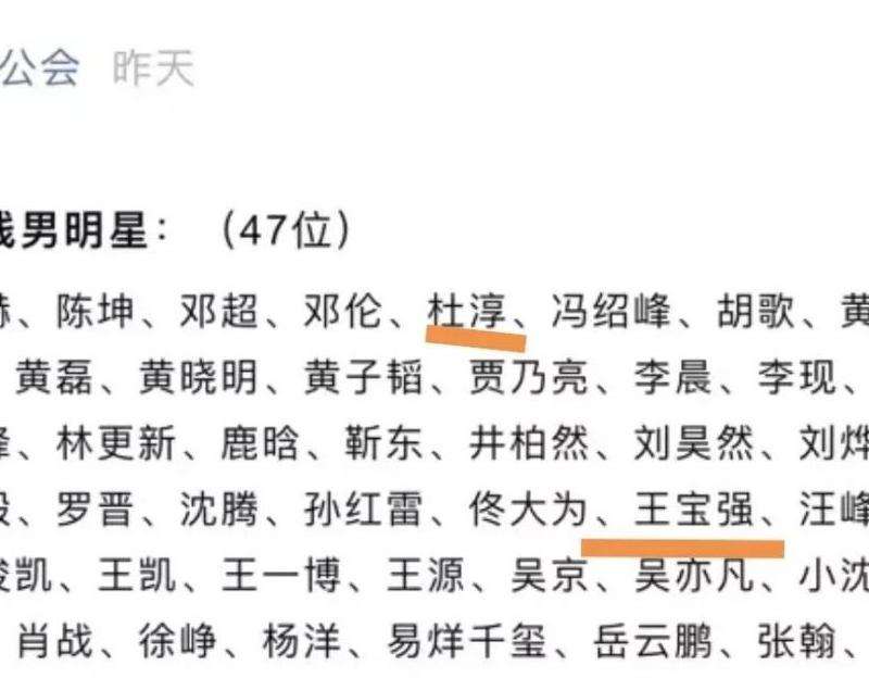 Instagram粉丝前十的男艺人排名